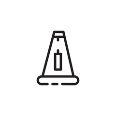 Traffic Cone Work Line Icon