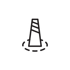 Traffic Cone Work Line Icon