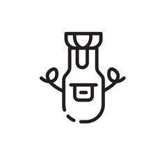 Apron Fabric Modern Line Icon