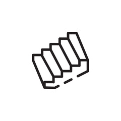 Stair Work Tools Line Icon