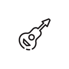 Guitar Instrument Music Line Icon