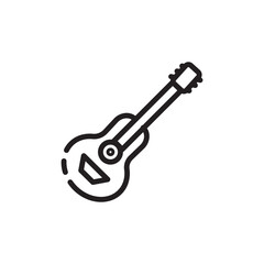 Guitar Instrument Music Line Icon