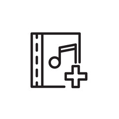 Add Music Song Line Icon