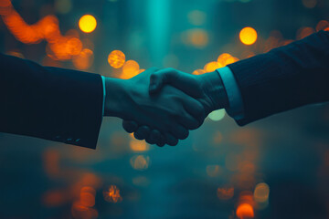 Partnership Pact: Business Leaders Seal the Deal - obrazy, fototapety, plakaty