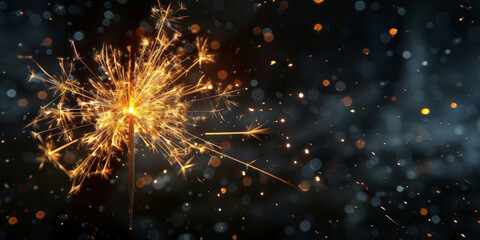 Fototapeta premium firework on dark background, New Year's Eve, New Year background