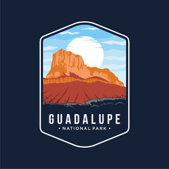 Guadalupe National Park Emblem patch logo illustration