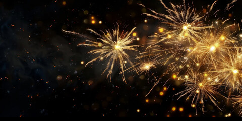 Fototapeta premium firework on dark background, New Year's Eve, New Year background