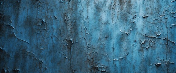 Blue metallic rough grunge surface texture background from Generative AI