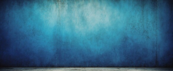 Royal blue gradient grunge rough vintage flat texture surface background from Generative AI - obrazy, fototapety, plakaty