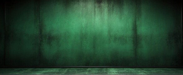 _Dark green to black gradient grunge rough vintage flat texture surface background from Generative AI - obrazy, fototapety, plakaty