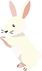Fototapeta na wymiar Cute rabbits, wild animals and pets, Easter