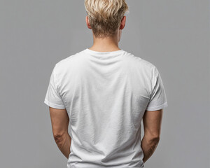 Blank white t-shirt mock-up. AI generation.