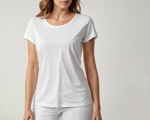 Blank white t-shirt mock-up. 