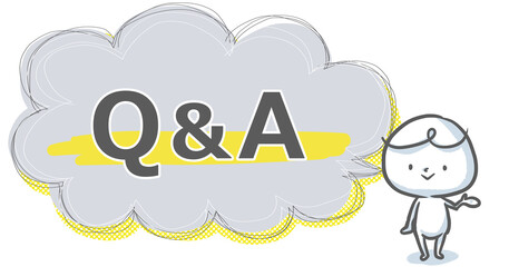 【Q＆A】吹き出し付き白い人のアイキャッチ