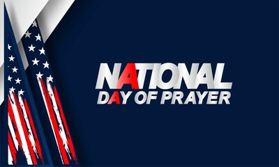 National day of prayer in United States. Suitable for Poster, Banners, background and greeting card.