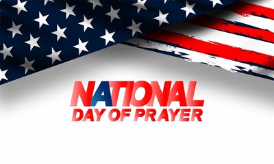 National day of prayer in United States. Suitable for Poster, Banners, background and greeting card.