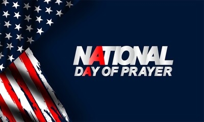 National day of prayer in United States. Suitable for Poster, Banners, background and greeting card.
