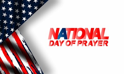 National day of prayer in United States. Suitable for Poster, Banners, background and greeting card.