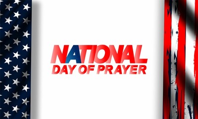 Fototapeta na wymiar National day of prayer in United States. Suitable for Poster, Banners, background and greeting card.