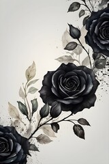 Vorlage - Trauerblumen - Schwarze Rosen