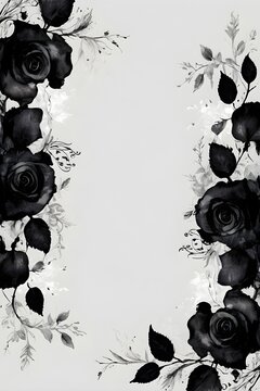 Vorlage - Trauerblumen - Schwarze Rosen