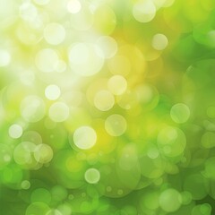Obraz premium Luminous Green Bokeh: Abstract Background with Soft Light Circles