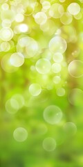 Obraz premium Luminous Green Bokeh: Abstract Background with Soft Light Circles