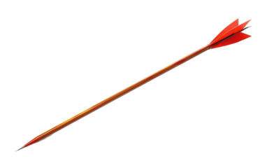 Javelin Soaring Through the Sky with Strength Isolated on Transparent Background.
