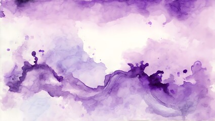 Violette Wasserfarbe auf Papier - Hintergrund - obrazy, fototapety, plakaty
