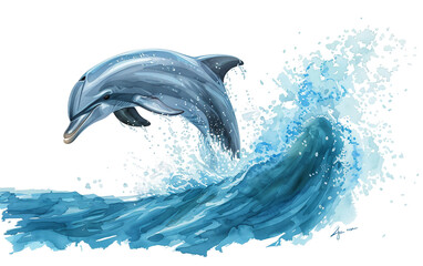 The Playful Dance of Dolphins in the Sea Isolated on Transparent Background.