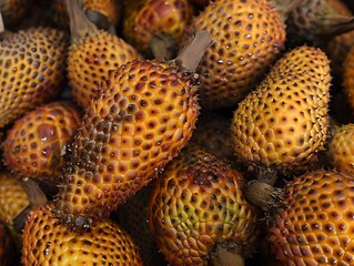 Vibrant Tropical Salak Fruit Display, Fresh Exotic Heap. Close-up, Vivid Texture. Food Photography. Generative AI