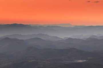 Scenic landscape of Doi Miang and Doi Thong viewpoint. The highest viewpoint in Pai District at Mae Hong Son Province, Thailand