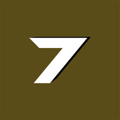 Vector graphic of the number seven 3d. This vector is perfect for banners, templates, decorations, stickers, templates, and covers etc.