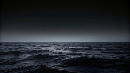 Dark Oceanic Horizon: a tranquil seascape 