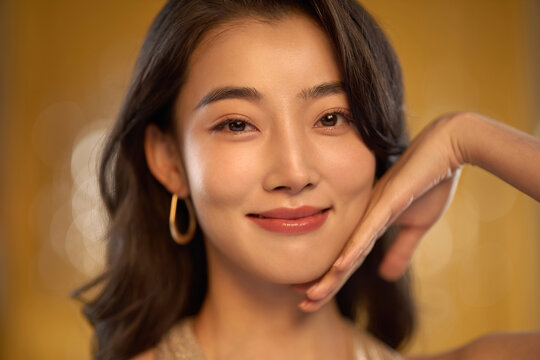 Portrait of Young Beauty Makeup and Beauty