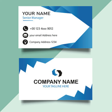 Double-sided creative business card vector design template. Business card for business and personal Vector illustration design.