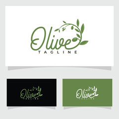 Vector Olive Oil logo template icon design