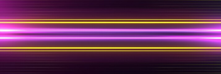 Abstract Future Digital Violet, Neon Yellow and Black Style Vector Illustration Border Banner Art Background with Empty Copy Space created with Generative AI Technology