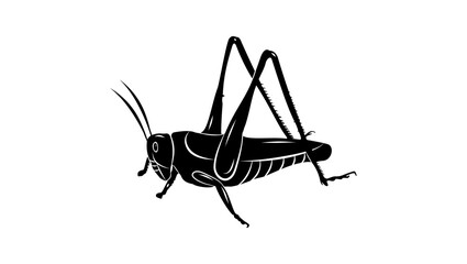 Locust emblem, black isolated silhouette