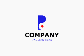 letter b and p modern minimal logo