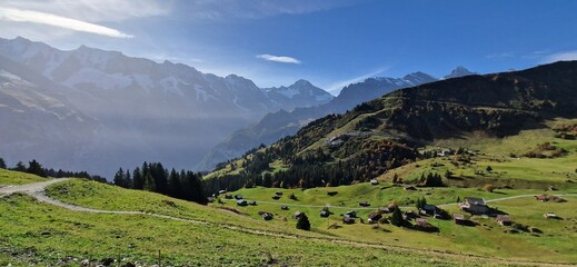 Fototapeta na wymiar panorama of the mountains in the alps