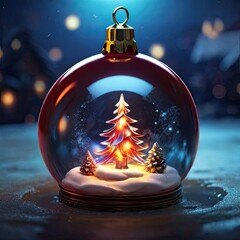 glowing christmas ornament brightens the winter season - obrazy, fototapety, plakaty