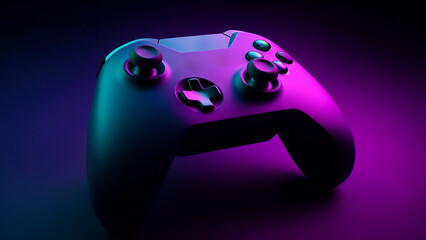 Purple themed game console.
