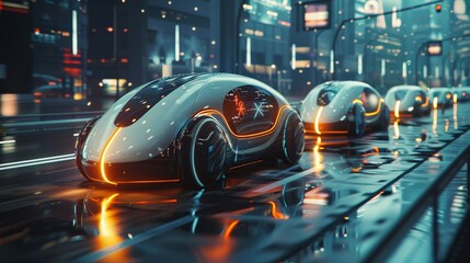 A conceptual image of futuristic car - sharing services using UHD digital platforms and smart payment systems