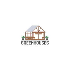 Greenhouses for farming logo design
