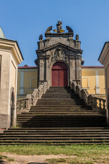 Fototapeta premium Stairway of the monastery in Kraliky, Czech Republic