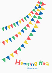 Triangular string hanging flags, decorative colorful party pennants for birthday celebration, festival decoration.