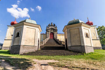 Stairway of the monastery in Kraliky, Czech Republic - 765762973