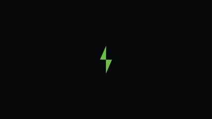 lightning icon logo illustration vector simple design on black background.