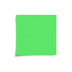 Green sticky note with shadow front view - 765767952